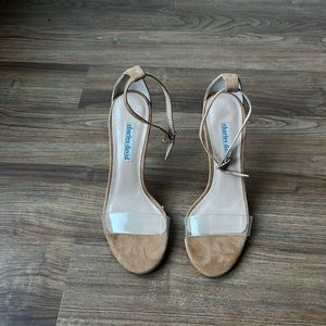 Beige and PVC Charles David sandals in size 8